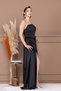 Atlas Fabric Strapless Evening Dress - Black - 6
