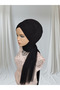 Black Sevda Shawl Ready-Made Turban Ready-Made Shawl Ready-Made Veil