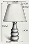 Sina Table Lampshade Wooden Body Fabric Headboard Decorative Table Lamp Night Light - 5
