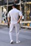 Men's Polo Neck T-Shirt Comfortable Tooling Zipper Detailed Bottom Top Suit - 2
