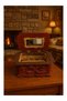 Stone Mirror Covered Vintage Wooden Box – Velvet Covered, Decorative Object