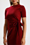Women's Side Tie Detailed Slit Dress - 4
