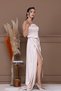 Atlas Fabric Strapless Evening Dress - Beige - 7