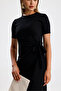 Women's Side Tie Detailed Slit Dress - 2