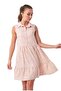 Powder Flounce Shirt Collar Mini Dress - 2