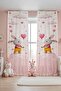 Heart Balloon Rabbit Patterned Children's Baby Room Background Curtain (Single Wing Pricing)