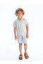 Two Mt Shop Quality Lcw Kids Beige Muslin Striped Loose & Baggy Boys' Shorts