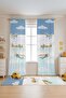 Striped Blue Planes Patterned Children's Baby Room Background Curtain (Single Wing Pricing) - 3