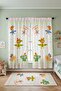Pilot Cute Animals Patterned Children's Baby Room Background Curtain (Single Wing Pricing) - 3