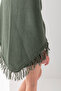 Women's Triangle Tassel Shawl, Stylish Women's Shawl Model with Tassels, Shoulder Shawl, Women's Triangle Shoulder Shawl with Tassels. - 8