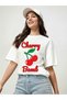 Cherry Bomb Cherries 1 Pre-Printed White Oversize T-Shirt Men's Women's Cotton Crew Neck T-Shirt - 4