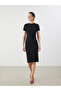 Crew Neck Bodycon Dress - 4