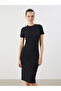 Crew Neck Bodycon Dress - 3