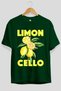 Limoncello Lemon Front Printed Green Oversize T-Shirt Men Women Cotton Crew Neck T-Shirt