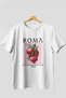 Roma Pomegranate Pomegranate Front Printed White Oversize T-Shirt Men Women Cotton Crew Neck T-Shirt - 3