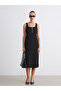 Nevavm U-Neck Ribbed Bodycon Dress with a Difference - 2