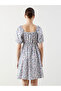 Original Heart Neckline Floral Mini Dress - 7