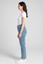 Serel Light Blue Women's High Waist Lycra Mom Jean Trousers - Casual Comfortable Fit - 3