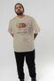 Passionflower Front Printed Beige Oversize T-Shirt Men Women Cotton Crew Neck Tshirt - 6