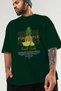 Pineapple Front Printed Green Oversize T-Shirt Men Women Cotton Crew Neck Tshirt - 3