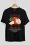 Apple Front Printed Black Oversize T-Shirt Men Women Cotton Crew Neck Tshirt - 3