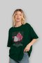 Pitaya Front Printed Green Oversize T-Shirt Men Women Cotton Crewneck Tshirt - 4