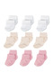 9 Pack Bamboo Newborn Baby Socks, Girls Boys Socks, White Ecru Pink Multicolor - 2