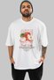 Apple Front Printed White Oversize T-Shirt Men Women Cotton Crew Neck Tshirt - 5