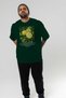 Lemon Front Printed Green Oversize T-Shirt Men Women Cotton Crew Neck Tshirt - 7