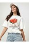 Watermelon Front Printed White Oversize T-Shirt Men Women Cotton Crew Neck Tshirt - 4