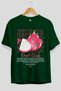 Pitaya Front Printed Green Oversize T-Shirt Men Women Cotton Crewneck Tshirt - 2