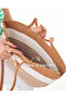 Jute Futuristic Design Daily and Beach Holiday Bag with Shoulder Strap for Women - 4