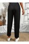 New Season Women's High Waist Elastic Waist Aerobin Trousers with Lacing Detail - 4