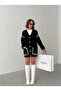 Women's Stripe Detailed Buttoned Knitwear Cardigan