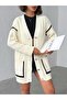 Women's Stripe Detailed Buttoned Knitwear Cardigan - 5