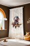 Pilot Elephant Patterned Children's Baby Room Background Curtain (Single Wing Pricing) - 4