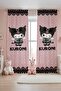 Pink Hearts and Kuromi Patterned Children's Baby Room Background Curtain (Single Wing Pricing)