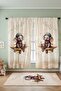 Pilot Elephant Patterned Children's Baby Room Background Curtain (Single Wing Pricing) - 3