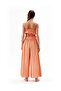 Ikikiz Linen Orange Palazzo Trousers - 3
