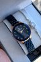 Original 2 Years Warranty Waterproof Navy Blue Women's Wristwatch Steel Band Bracelet with Gift - 2