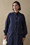 Modal Dark Navy Blue Cap with Pockets - 2