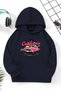 Unisex Navy Blue Children's Hooded Sweatshirt – Malibu Read, Printed Hooded Thick Fabric