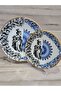 Handmade 12-Piece Porcelain Cake and Serving Plate Set for 6 People Artemis Series - 3