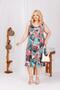 Plus Size Cotton Lycra Dress with Rope Lacing Detail - 4
