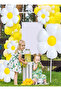Set of 3 Daisy Foil Balloons, Spring Summer Themed Flower Foil Balloon - 6