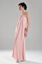 Women's Tie Detailed Backless Design Long Dress - 3