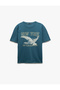 Short Sleeve Regular Fit Crew Neck Cotton Printed T-Shirt - 3