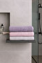 Atlas 3-Piece Bath Towel Set – 100X150 cm 100% Cotton, Soft Textured, Knitted Pattern.