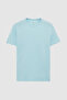 Ds Groom Slim Fit Aqua Crew Neck 100% Cotton Breathable T-Shirt - 5