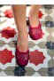 Beron Square Toe Bordo Fi̇le Suede Detail 5 cm Heel Sandals - 3